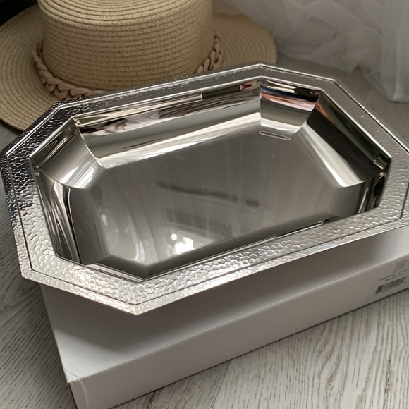 Thomas O'Brien by Reed & Barton Landon 22-Inch Nickel Plate Cocktail Tray NIB - Picture 9 of 16